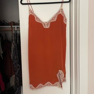 Free People Burnt Orange Slip Dress